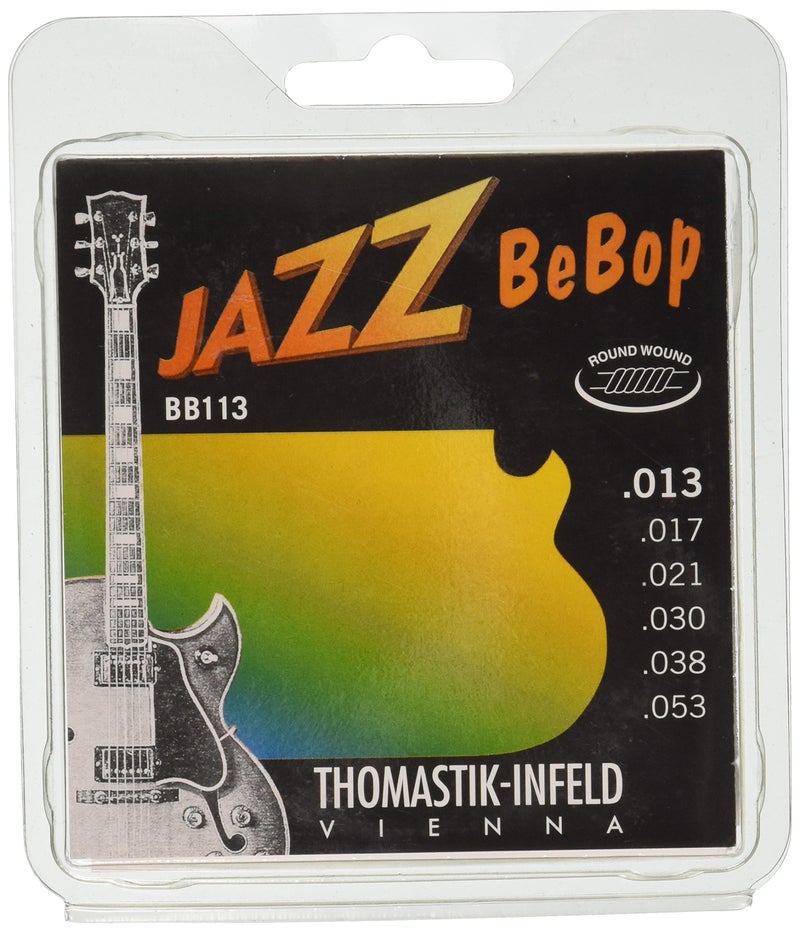 Thomastik-Infeld BB113 Jazz Guitar Strings: Jazz Bebop Series 6 String Set - Pure Nickel Round Wounds E, B, G, D, A, E Set - Image 1
